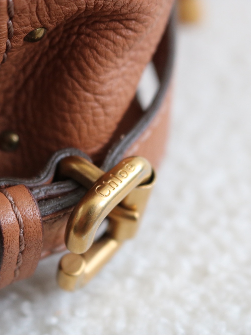 Chloe Paddington Tote Bag Light Brown Leather - Picture 8 of 15